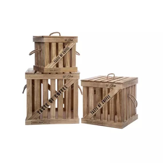 Lot de 3 cagettes Coloniales – Atmosphera