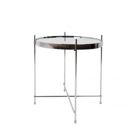 Table basse design ronde Small argent