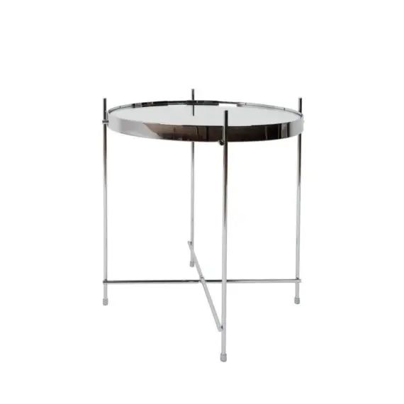 Table basse design ronde Small argent
