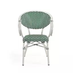 Marilyn – Lot de 4 chaises de jardin bistrot avec accoudoirs