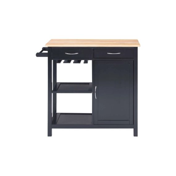 Desserte 1 porte 2 tiroirs CARELLO  11 coloris noir