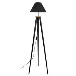 Lampadaire bois noir