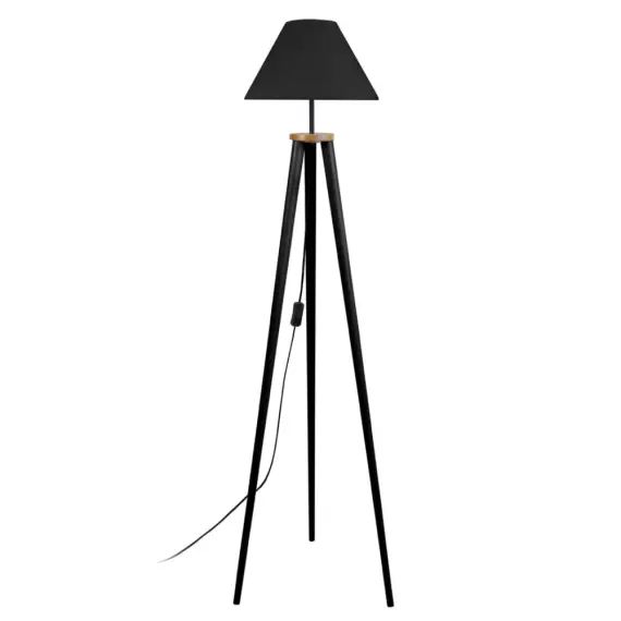 Lampadaire bois noir