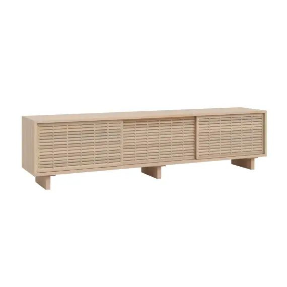Meuble TV en bois de pin massif naturel – 180 cm