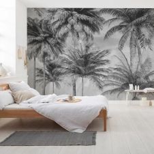 Papier peint panoramique Coco paradis gris intissé KOMAR l.350 x H.250 cm