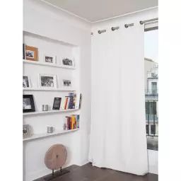 Rideau phonique thermique occultant velours blanc 130×260