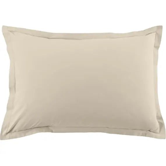 Taie d&rsquo;oreiller coton beige 50×70 cm