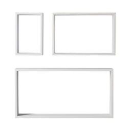 Set de 3 étagères rectangles SHELVY Blanc