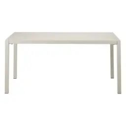 Table de jardin 160cm métal beige