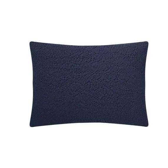 Housse de coussin en coton bleu 40×60