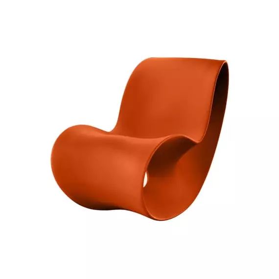 Rocking chair Voido en Plastique, Polyéthylène – Couleur Orange – 120 x 58 x 78 cm – Designer Ron Arad