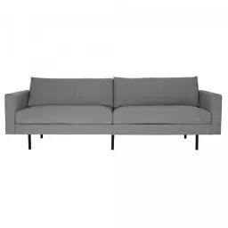 Canapé moderne 3,5 places en tissu gris