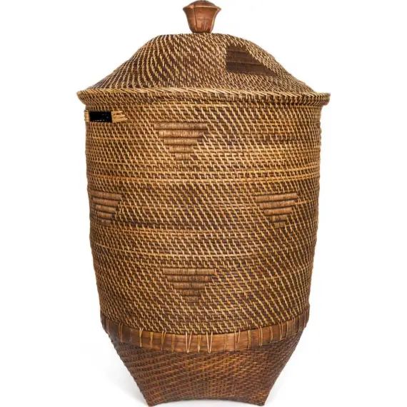 Panier Rotin Bois foncé