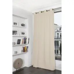 Rideau thermique occultant beige 140×260