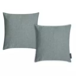 Housses de coussin jacquard chiné pétrole -Lot de 2-40×40