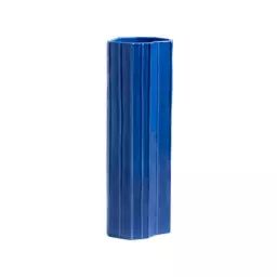 Vase Vases en Céramique – Couleur Bleu – 12.5 x 11.5 x 34.5 cm