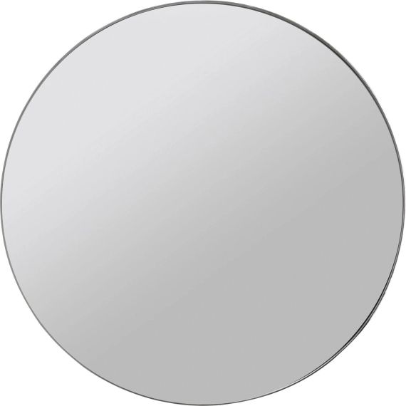Miroir rond en métal chromé D100