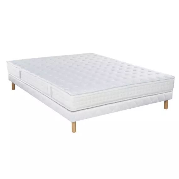 Ensemble Matelas mousse Sommier Tradition et Pieds 130×190