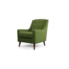 Content by Terence Conran – Tobias, fauteuil, velours épais vert vigne et bois foncé