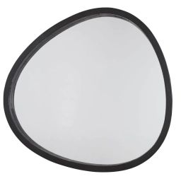 Miroir ovoïde noir 110×106