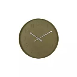 Mr. Green – Horloge murale ronde ø37,5cm – Couleur – Vert mousse