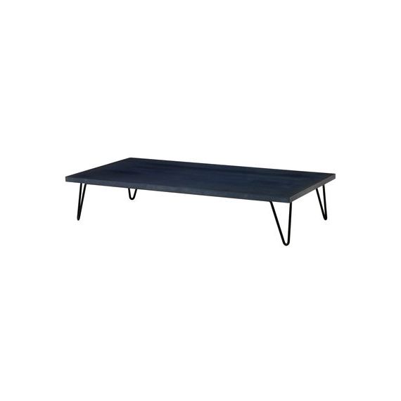 Table basse Overdyed en Bois, Acier laqué – Couleur Bleu – 140 x 70 x 29 cm – Designer Diesel Creative Team
