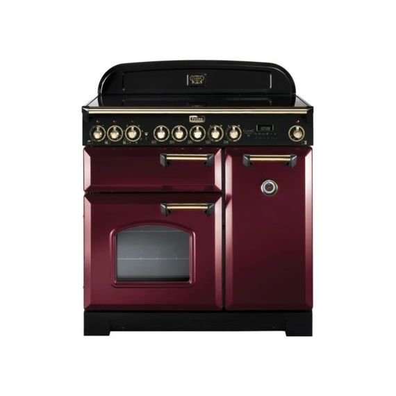 Piano de cuisson vitrocéramique FALCON CLASSIC DELUXE 90 ROUGE AIRELLE LAITON