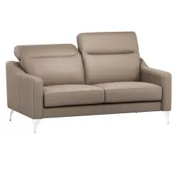 Canapé cuir avec têtières relevables Ben