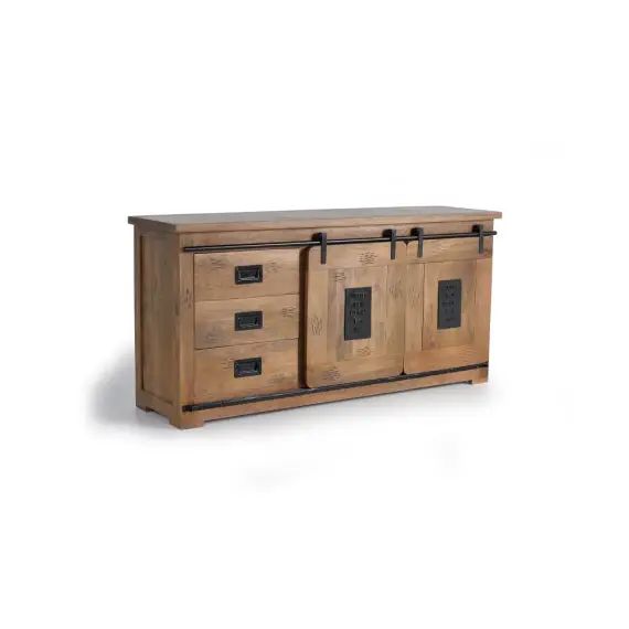 Buffet en bois de manguier et métal