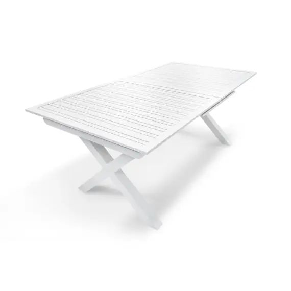 Table de jardin en aluminium blanc