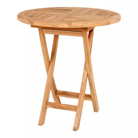 Table de jardin 2 personnes pliable en bois massif