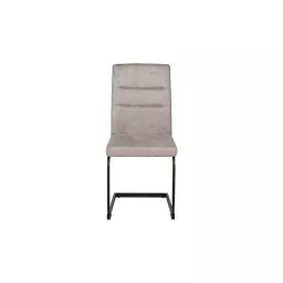 Chaise en tissu HAWAI coloris gris clair