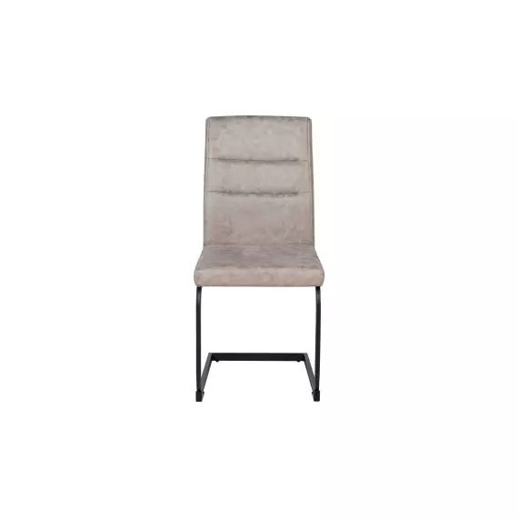 Chaise en tissu HAWAI coloris gris clair