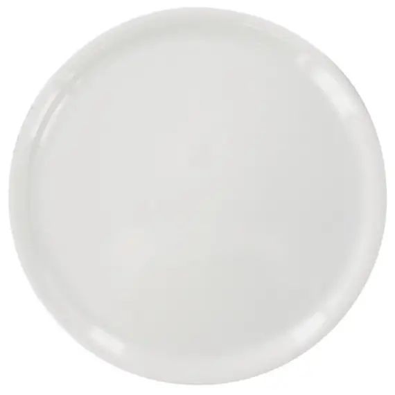 Lot de 6 assiettes rondes à pizza en porcelaine blanche D 28 cm