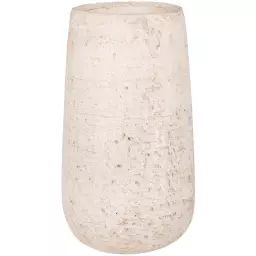 Vase en terre cuite gris chiné H25