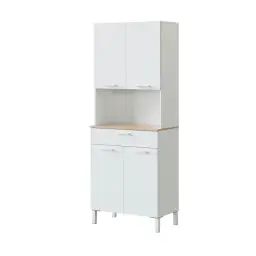Buffet de cuisine 4 portes + 1 tiroir – H186 x L72 cm – Blanc