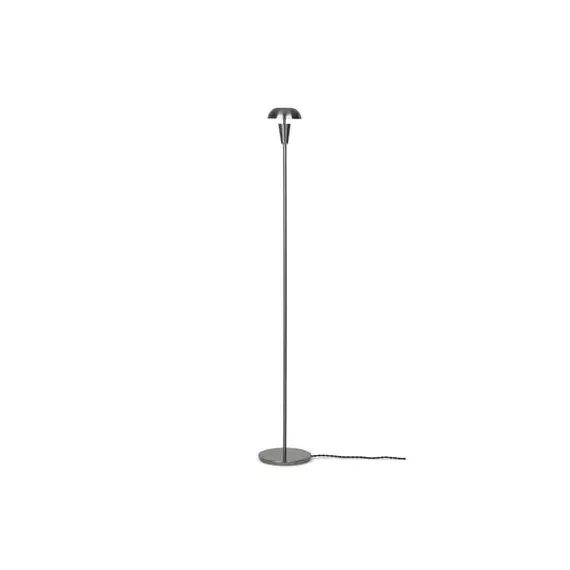 Lampadaire Tiny en Métal, Fer nickelé – Couleur Gris – 260 x 37.8 x 124.2 cm