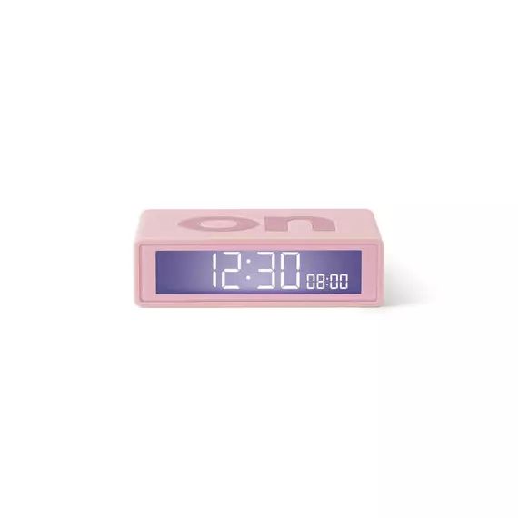 Réveil LCD Flip en Plastique, Gomme – Couleur Rose – 8.4 x 19.31 x 2.4 cm – Designer Adrian Wright