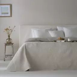 Couvre lit en coton gris 250×270