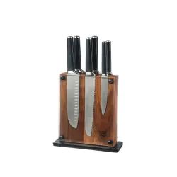 Lot de 7 couteaux en inox noir