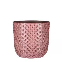 Cache-pot en céramique rose clair D21,5