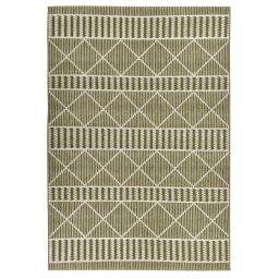 Tapis outdoor/ indoor – motif géométrique – tissé vert 60×100  cm