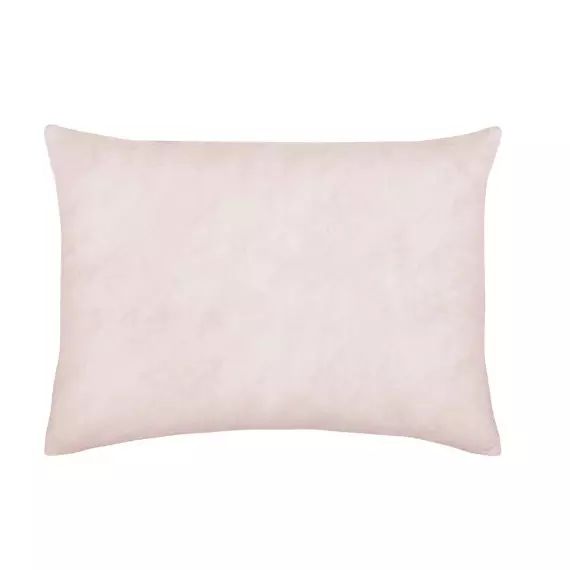 Taie d&rsquo;oreiller unie en lin rose 50×75