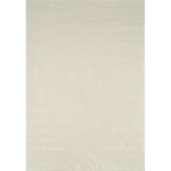 Tapis motif géométrique crème- 200×290