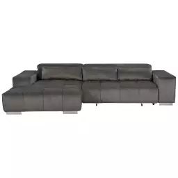 Canapé d’angle relax électrique 4 places ORION coloris gris