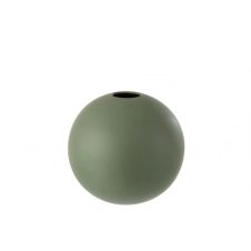 Vase boule céramique verte H23,5cm