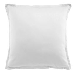 Taie d’oreiller carrée satin de coton blanc 65×65 cm