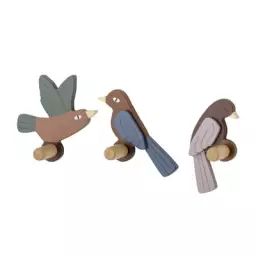 Patère Kids en Bois, MDF – Couleur Multicolore – 8.5 x 10 x 4 cm