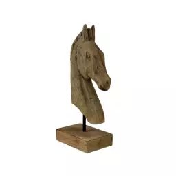 Statue cheval Naturel 20X10X31 cm