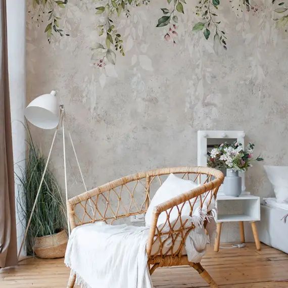 Papier peint panoramique motif floral Multicolore 384x270cm